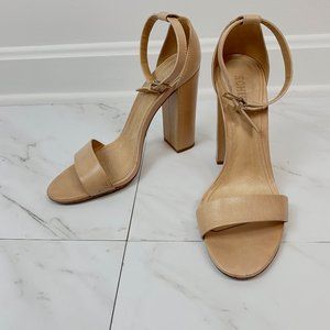 Schutz Enida Leather Lightwood Sandals